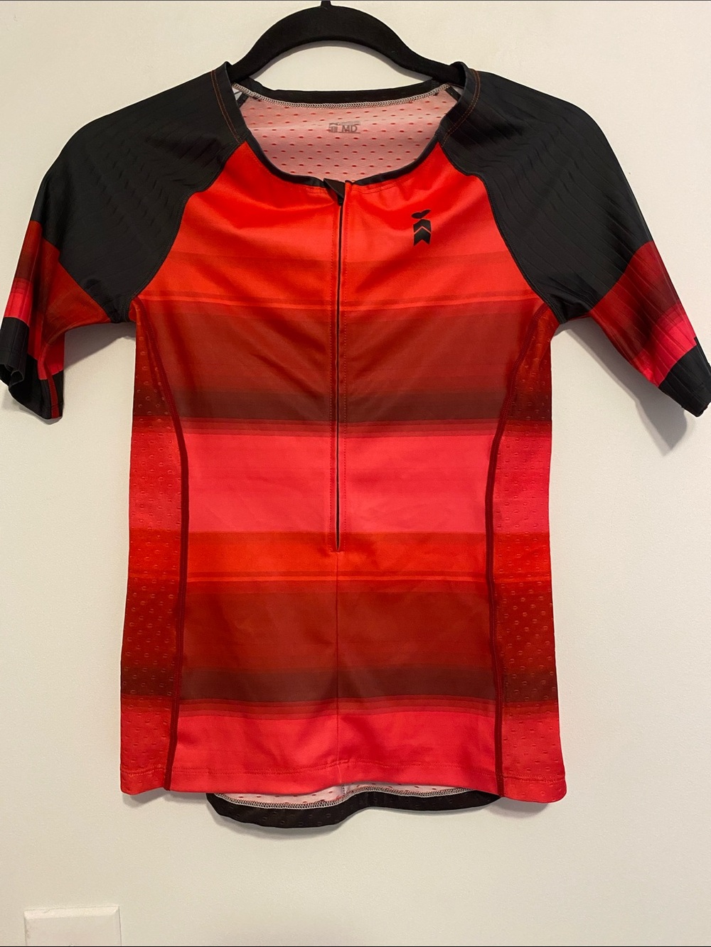 Coeur Women's Gradient Red Short-Sleeve Cycling Jersey